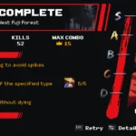 Bảng xếp hạng cuối màn trong Ninja Gaiden Ragebound với mục tiêu S-Rank Ultimate Ninja