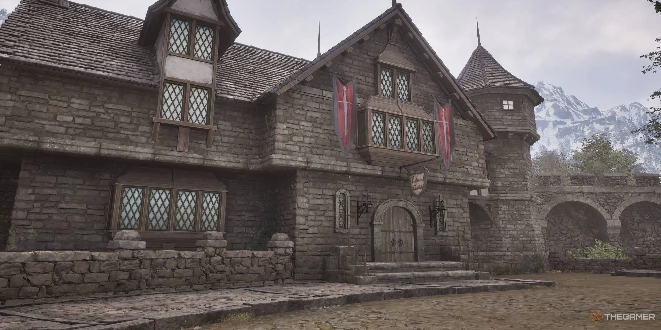 Bên ngoài Hội Chiến Binh (Fighters Guild) tại Chorrol, Oblivion