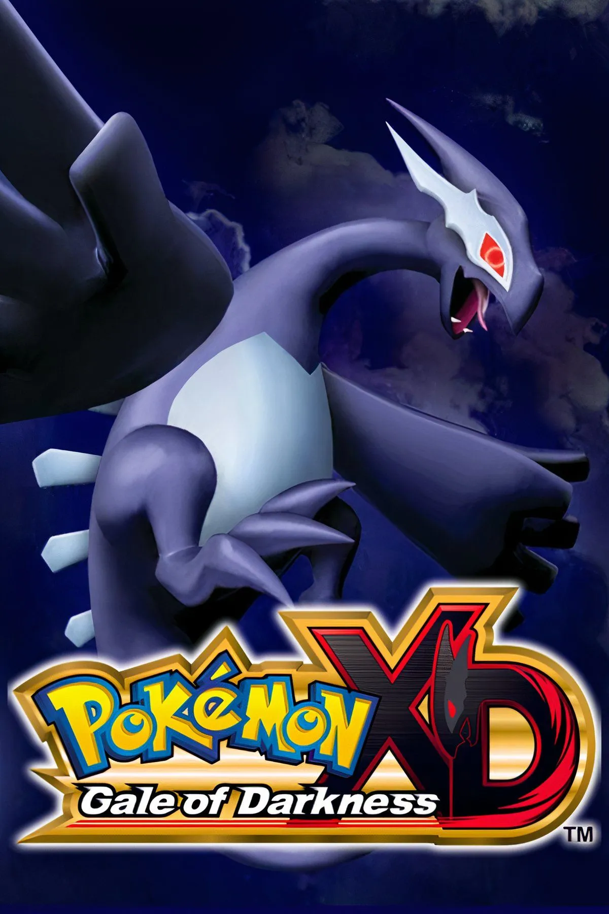 Bìa game Pokemon XD: Gale of Darkness trên Nintendo GameCube, một cuộc phiêu lưu Pokemon độc đáo