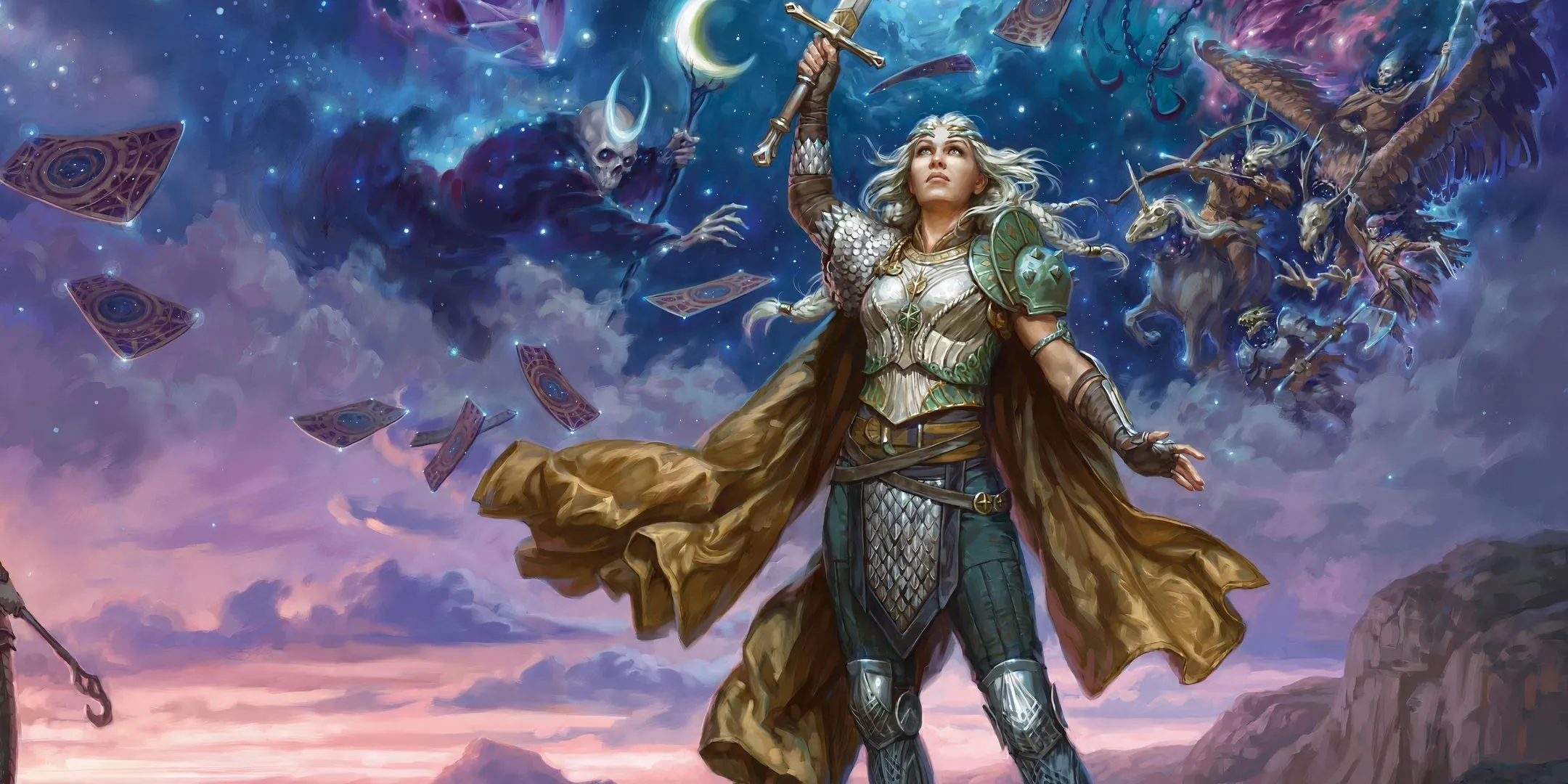 Bìa sách The Book of Many Things, một vật phẩm ma thuật nổi tiếng trong Dungeons &amp; Dragons, với thiết kế huyền bí.