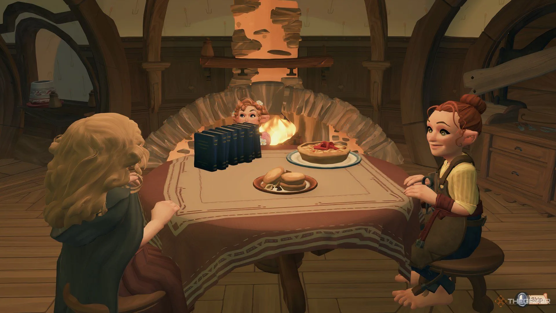 Cảnh bữa ăn chung vui vẻ của các Hobbit, một hoạt động quan trọng trong Tales of the Shire.