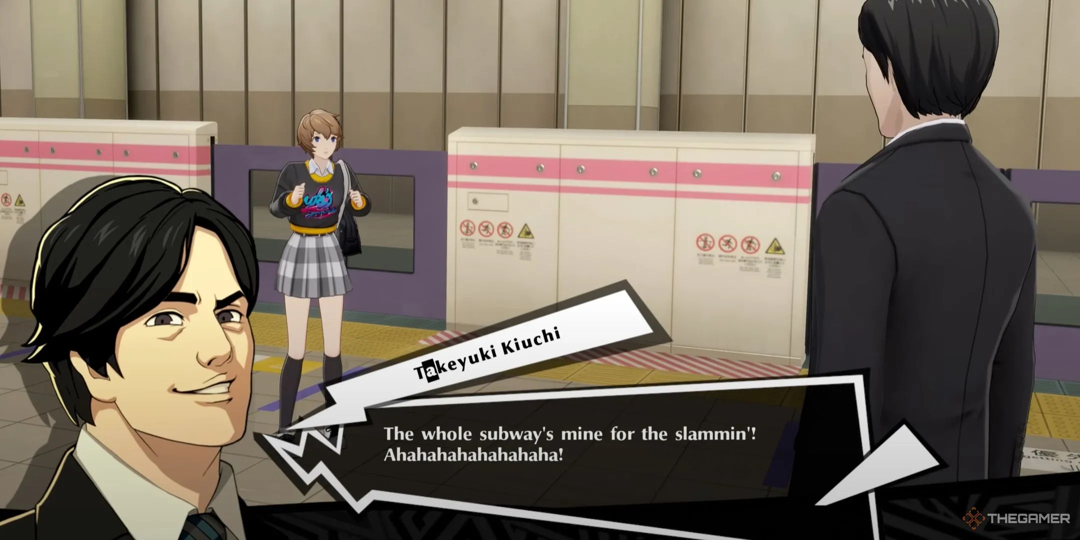 Câu thoại gây tranh cãi của Takeyuki Kiuchi "Subway Slammer" trong Persona 5 The Phantom X