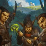 Goblin lấp ló trong bóng tối trong D&D, hình ảnh thể hiện không khí nguy hiểm và sự cần thiết của việc theo dõi thông tin trong trận đấu.