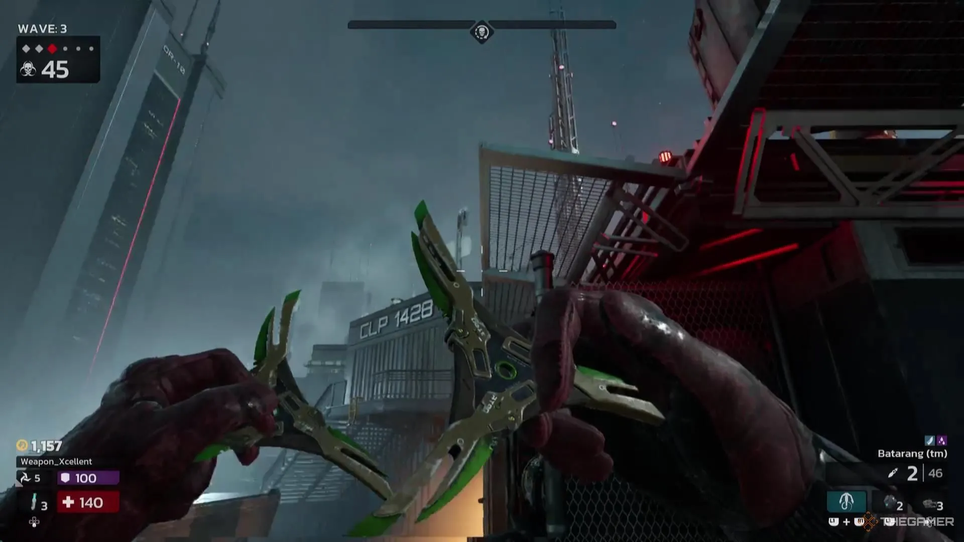 Hai chiếc phi tiêu Shuriken lưỡi xanh trong Killing Floor 3, minh họa sự đa dạng và chuyên biệt của trang bị.