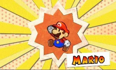 Màn hình chiến đấu trong Paper Mario Sticker Star, Mario sử dụng Sticker trong trận đấu
