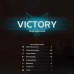 Màn hình chiến thắng và các tài nguyên người chơi kiếm được sau trận đấu Killing Floor 3