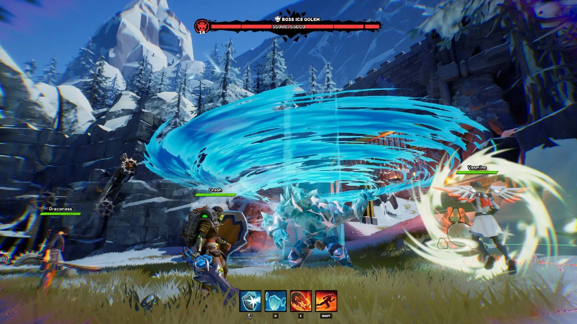 Quái vật dạng lốc xoáy trong game Out of Time biểu tượng cho các mối đe dọa xuyên thời gian và hệ thống class độc đáo