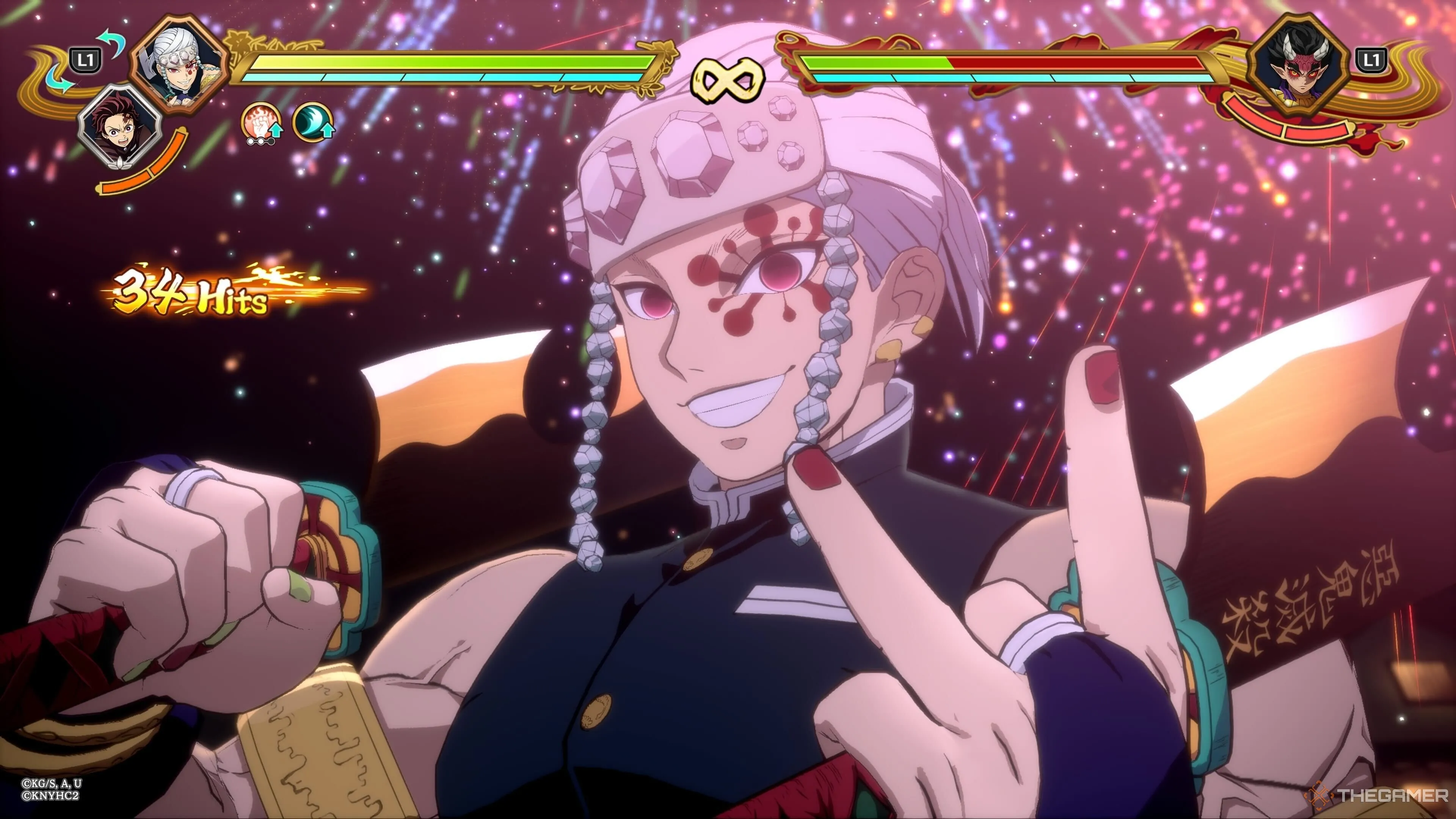 Tengen Uzui, Trụ Cột Âm Thanh, tung đòn tối thượng đầy uy lực trong Demon Slayer: The Hinokami Chronicles 2