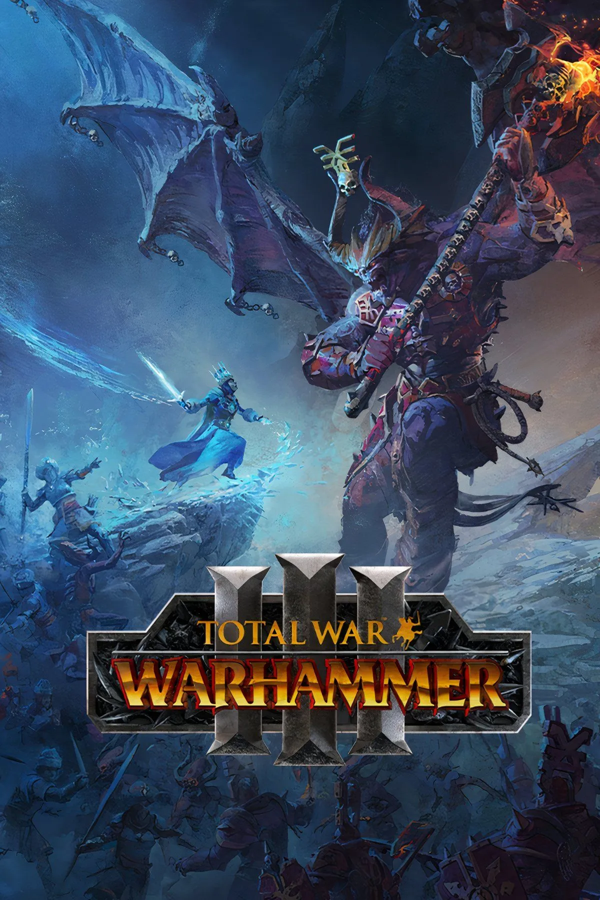 Trận chiến hoành tráng với rồng và quân đội đông đảo trong Total War Warhammer 3.