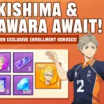Tsukishima và Sugawara trong game Haikyuu Fly High, đại diện cho dàn nhân vật được lồng tiếng gốc.