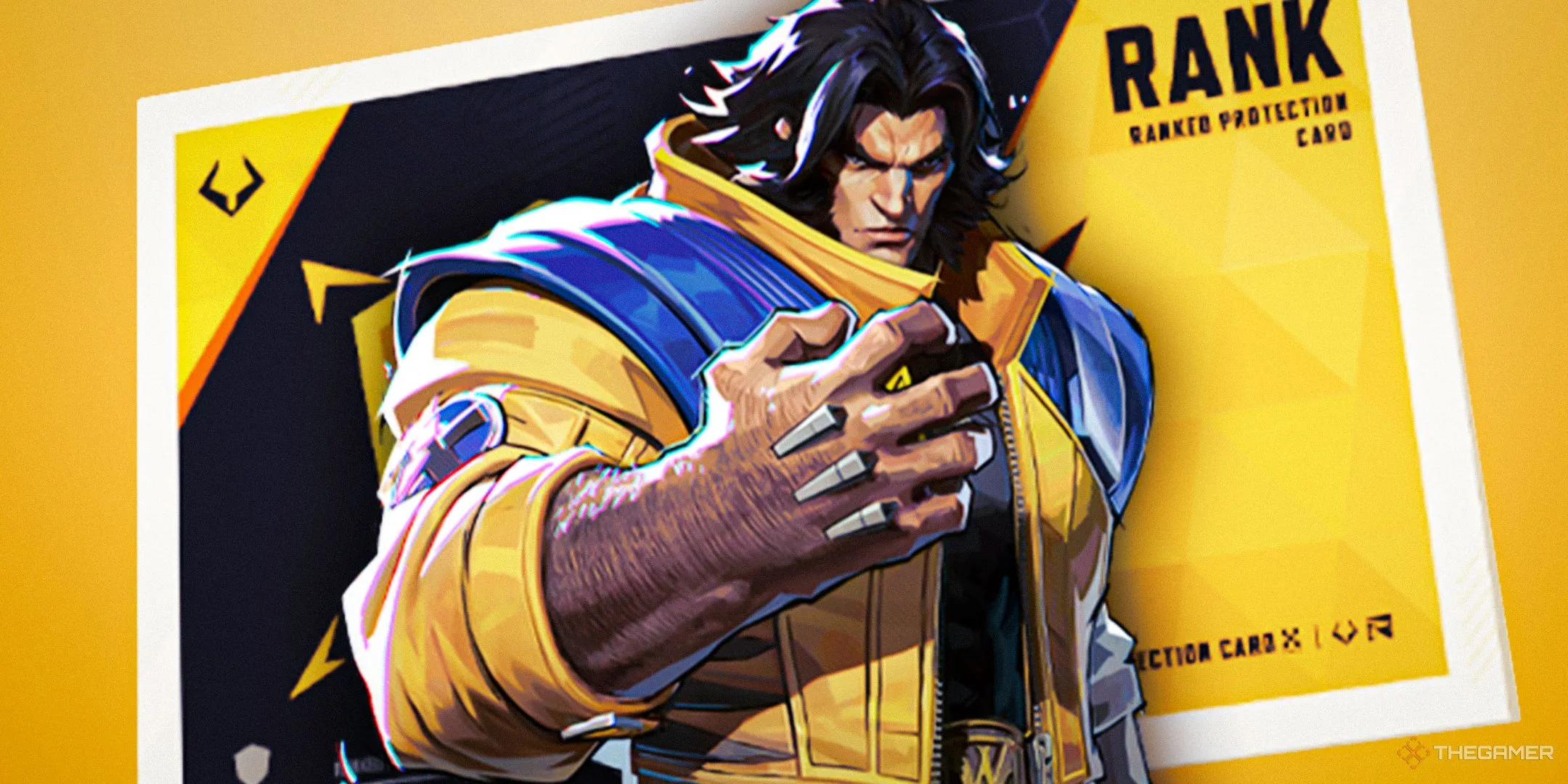 Wolverine của Marvel Rivals xuất hiện trên nền thẻ bảo vệ xếp hạng trong game.