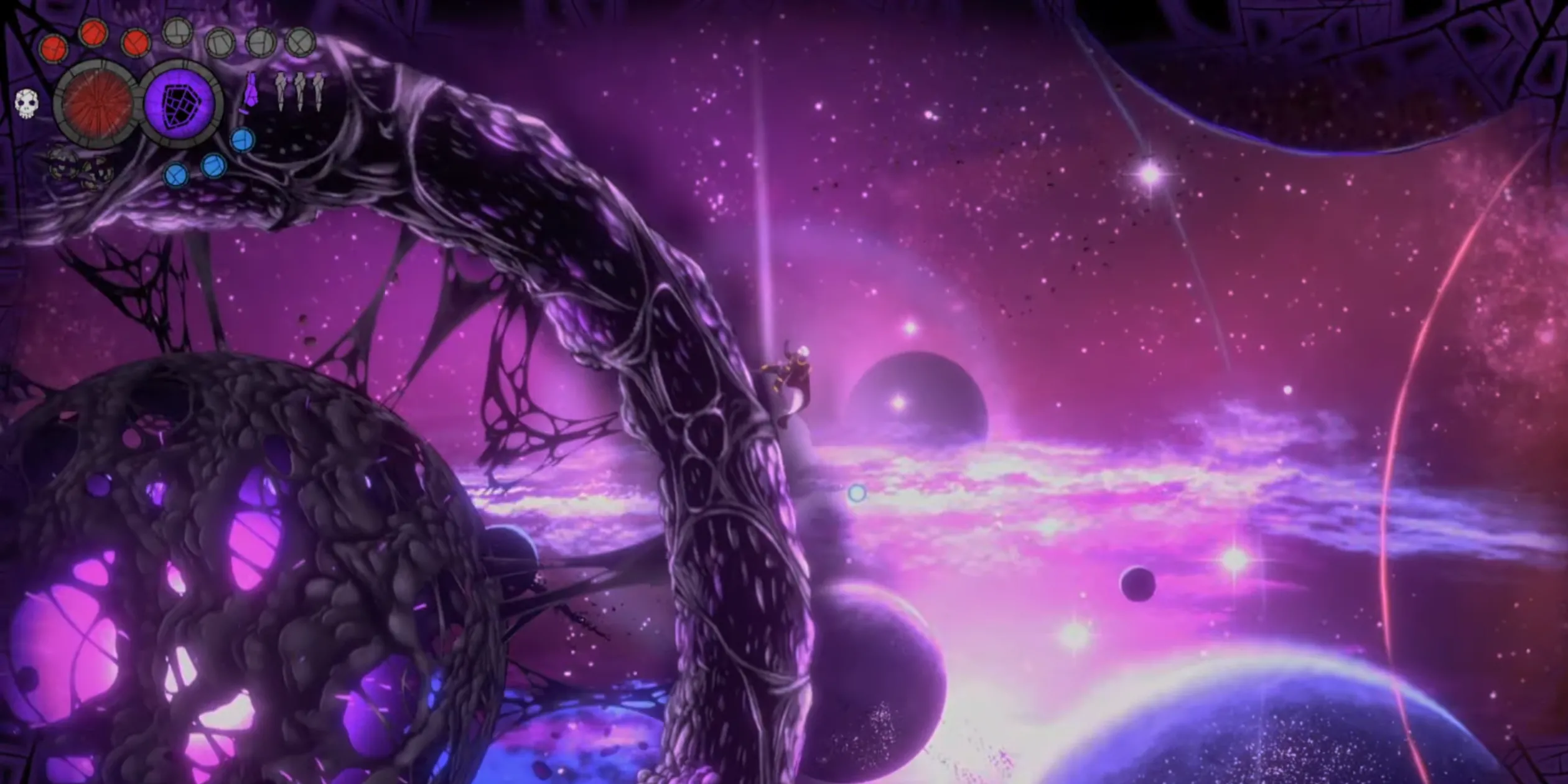 Aeterna Noctis Cosmos với nhiều hành tinh, trọng lực thay đổi và đòi hỏi jump theo nhiều hướng khác nhau