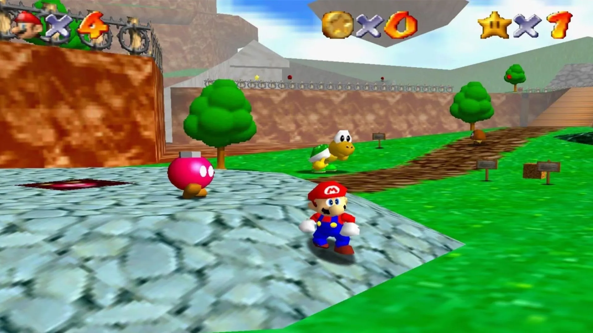 Ảnh bìa và cảnh chơi Super Mario 64, bước ngoặt platform 3D trên Nintendo 64