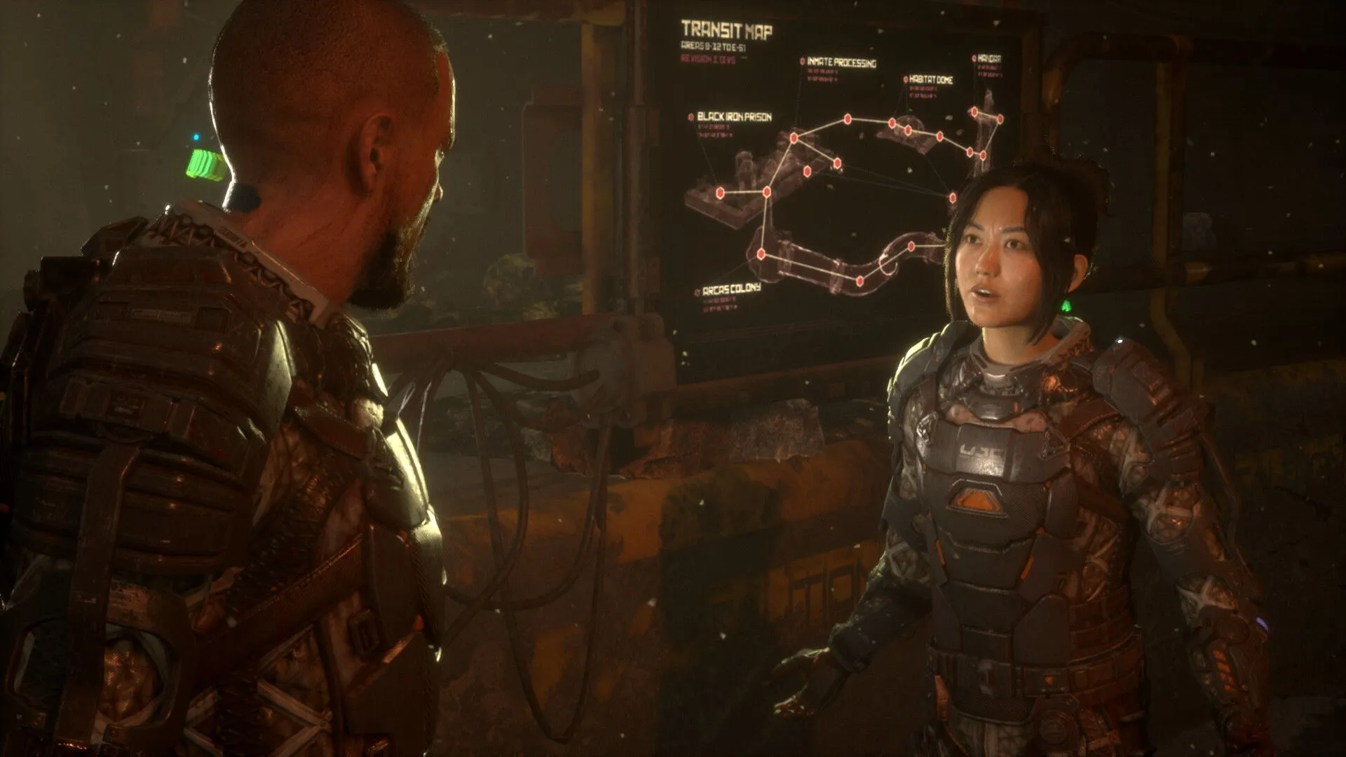 Ảnh gameplay The Callisto Protocol do Krafton phát hành, minh họa thảo luận về AI trong phát triển game