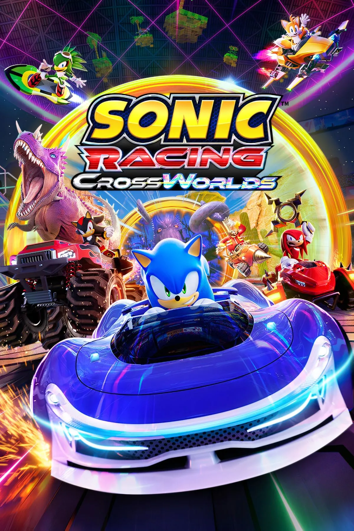 Bìa artwork Sonic Racing: CrossWorlds — poster chính thức phát hành game