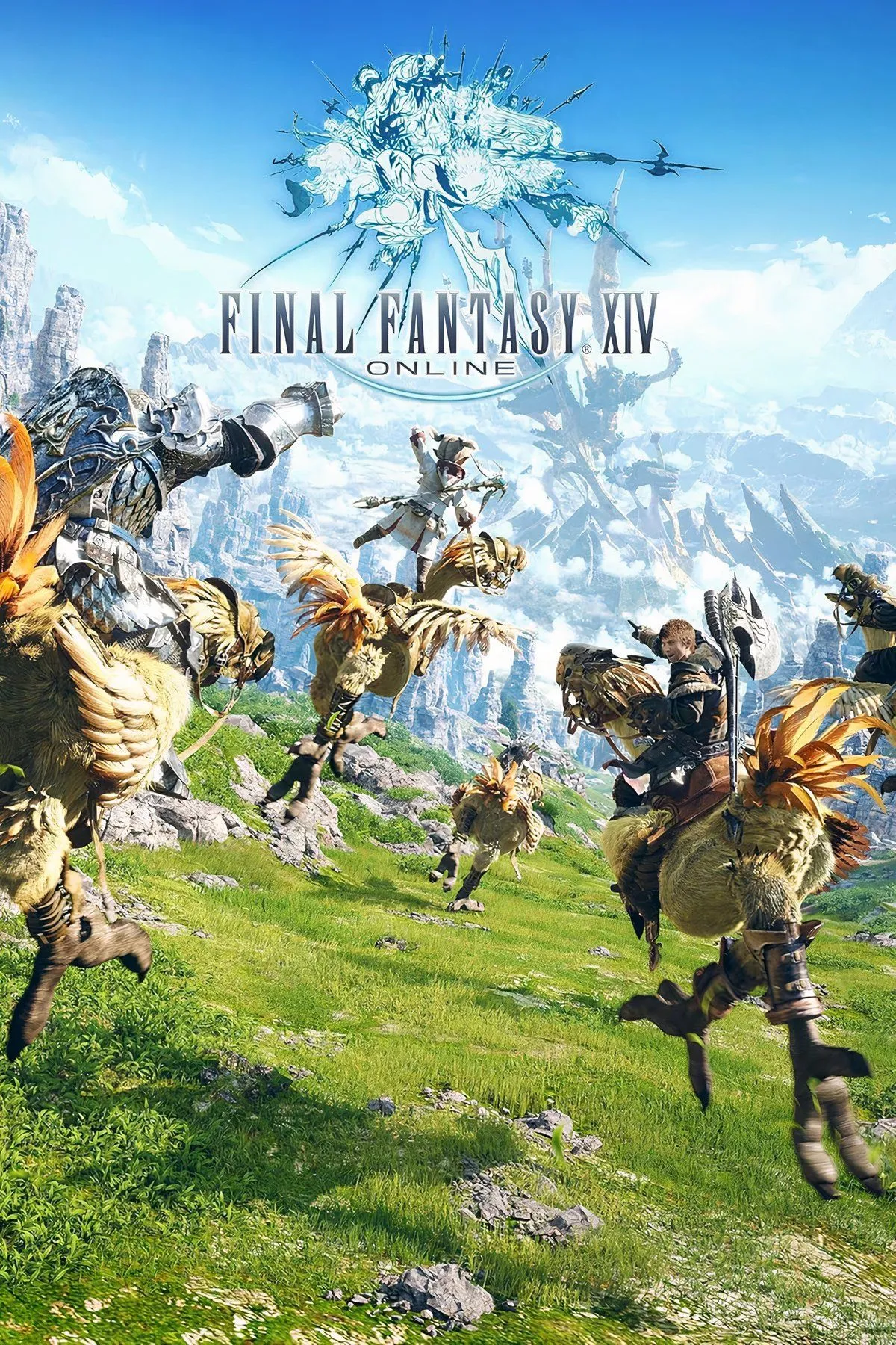 Bìa Final Fantasy XIV minh họa thông tin cơ bản và nền tảng chơi, hữu ích cho người mới tìm hiểu patch 7.35