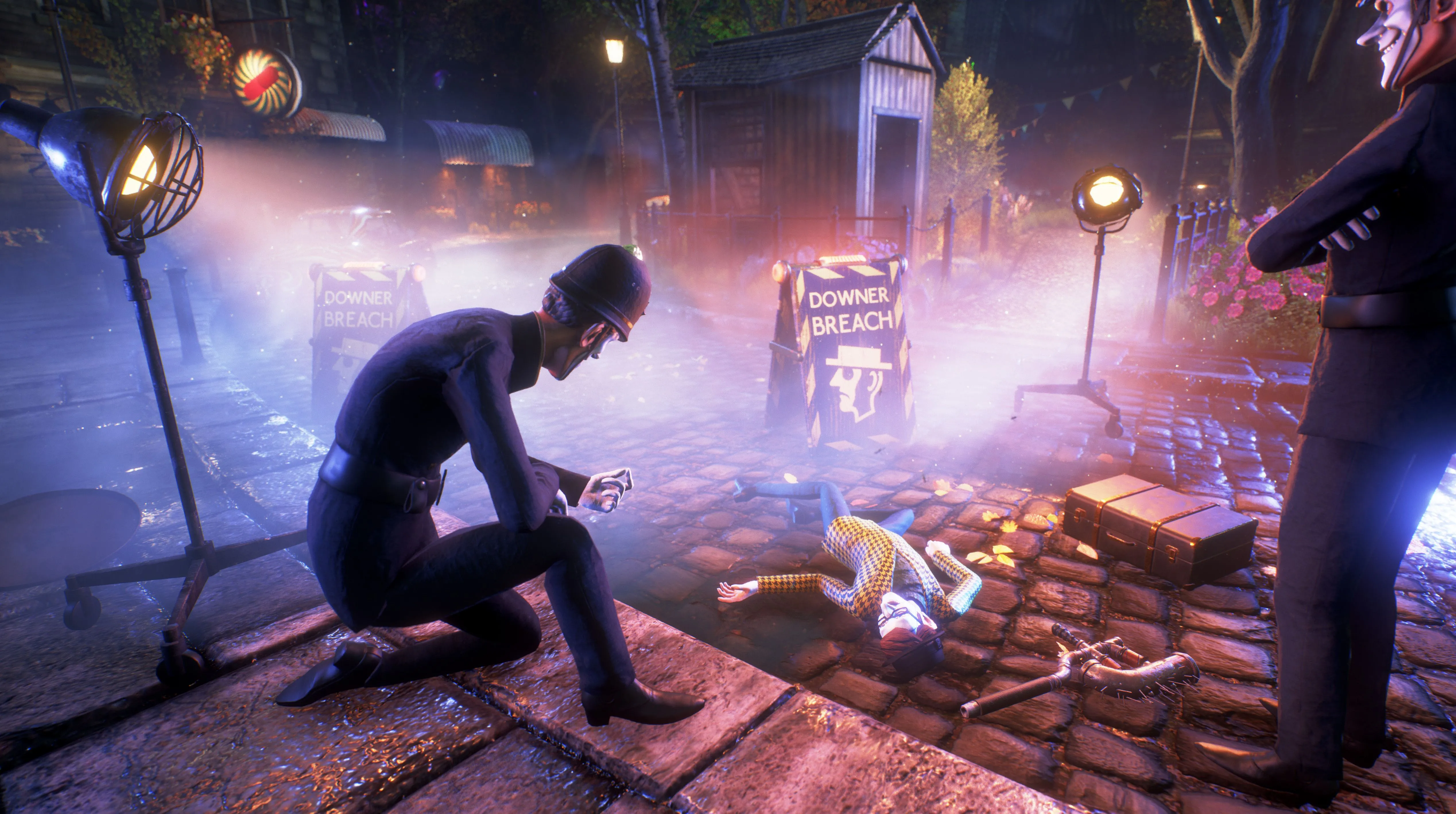 Bobbies kiểm tra hiện trường trong We Happy Few