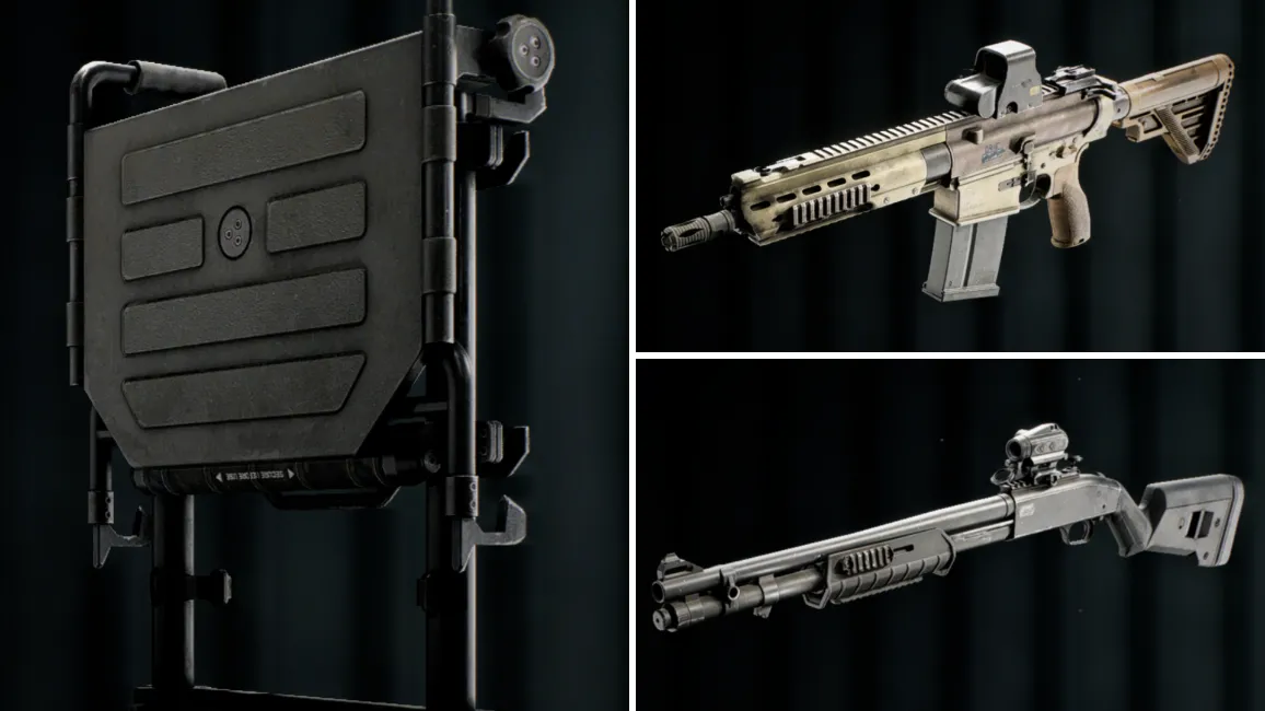 Breacher loadout: shotgun, ladder và sledgehammer cho CQB nổ lực