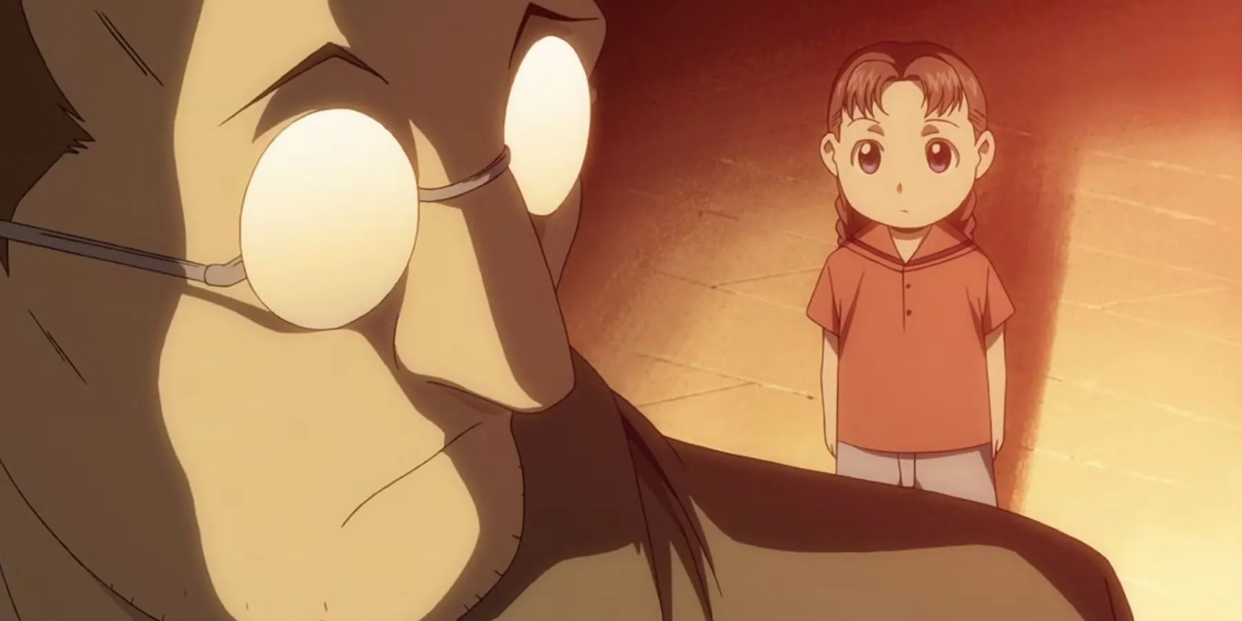 Bức ảnh mô tả Nina Tucker trong tình huống bi thảm, biểu tượng nạn nhân của alchemy