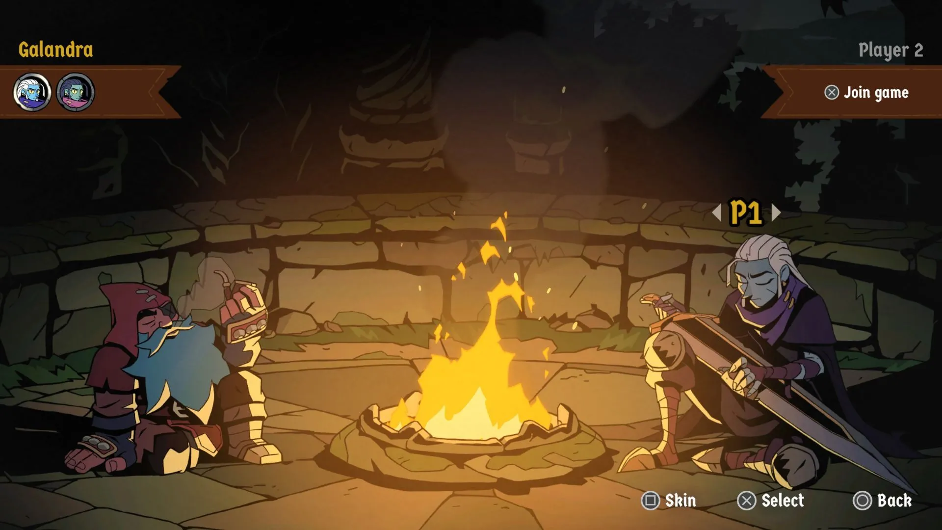 Các nhân vật khởi đầu Absolum: Karl và Galandra trong trận đấu