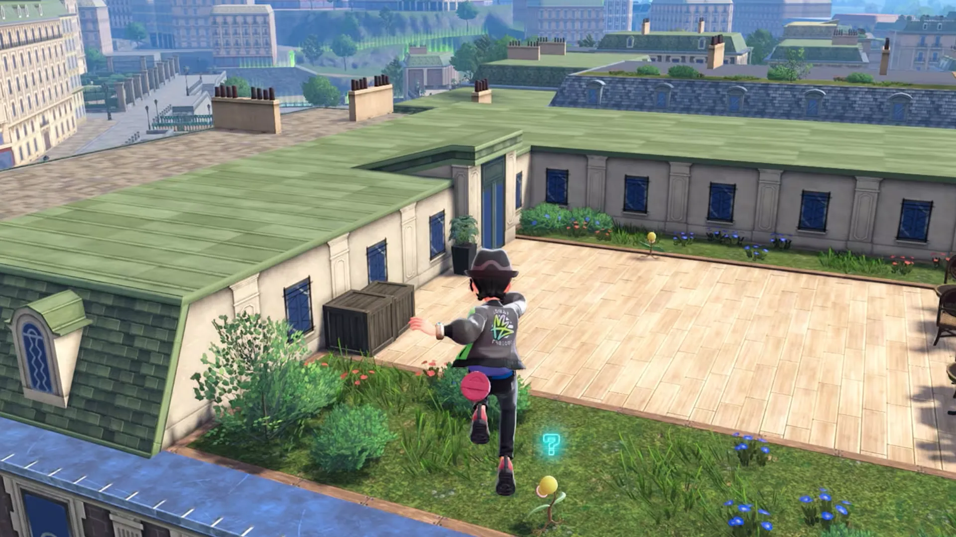 Cảnh mái nhà trong Pokémon Legends: Z-A, nơi có thể xuất hiện Shiny Pokémon hiếm