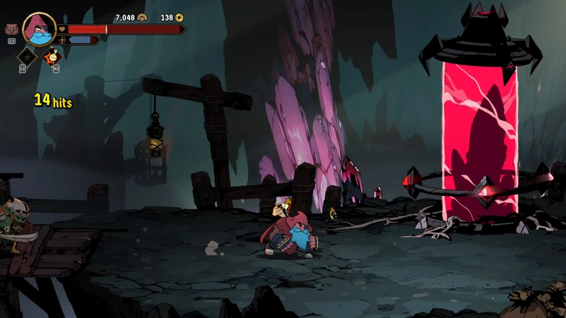 Đường vào Old Mines để mở Ritual of Thunder, cần qua boss Gazorg trước đó