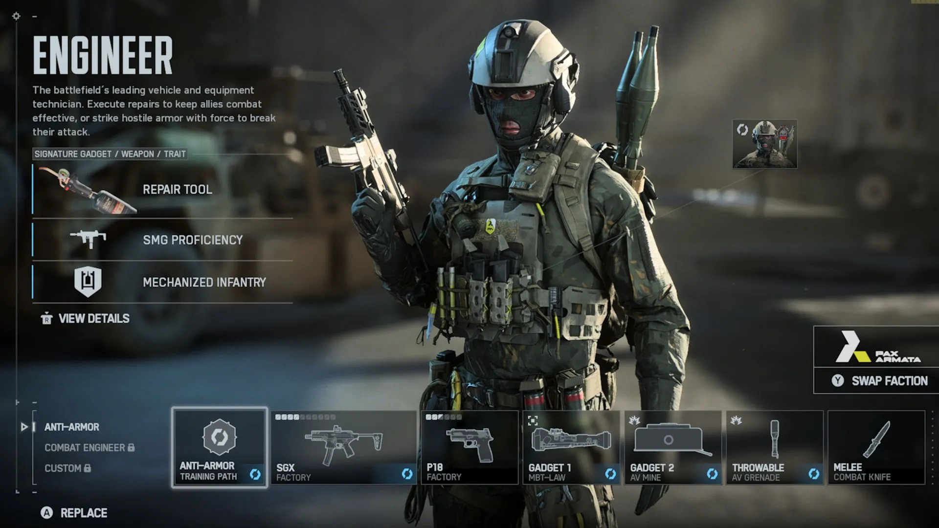 Engineer chuyên xử lý phương tiện, phá huỷ xe địch trong Battlefield 6