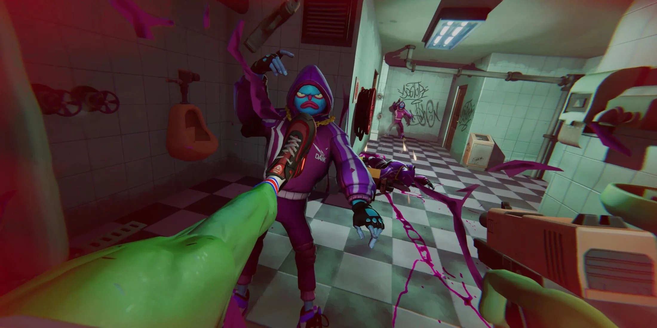 Góc quay gameplay Anger Foot, nhấn vào chiến thuật di chuyển và tiêu diệt nhanh