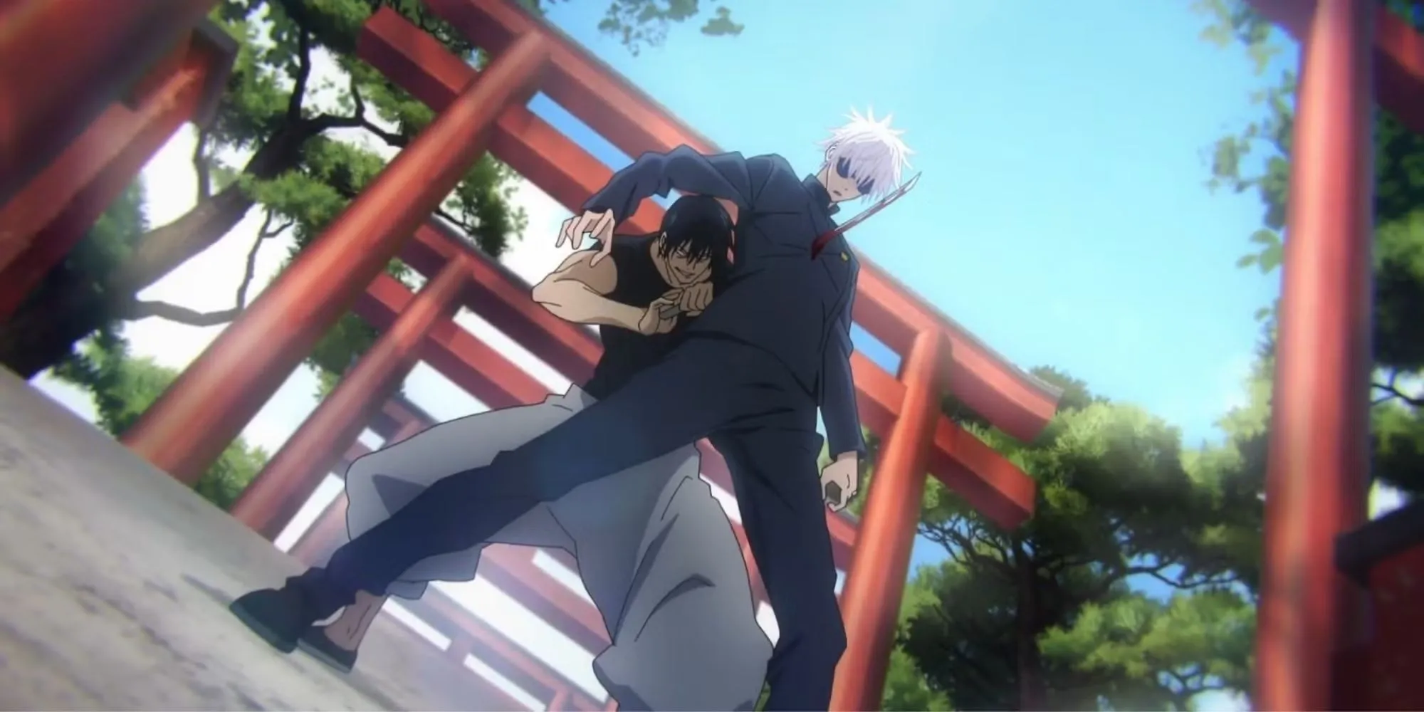 Gojo đối mặt Toji, thể hiện khả năng phục hồi và kiểm soát trận đấu vượt trội