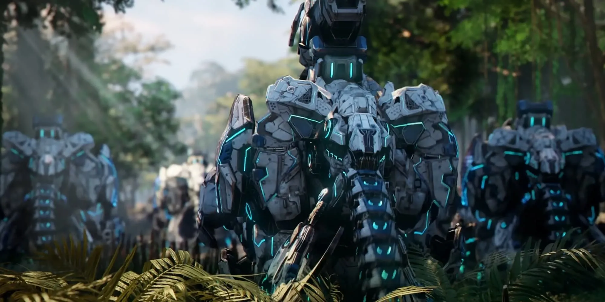 Hình ảnh robot voi trong Light of Motiram — tương đồng với máy móc trong Horizon