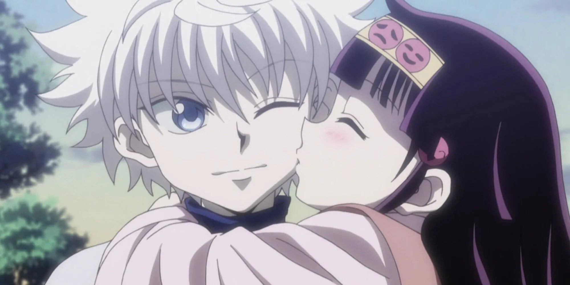 Killua che chở Alluka — biểu tượng của tình thân và bảo vệ