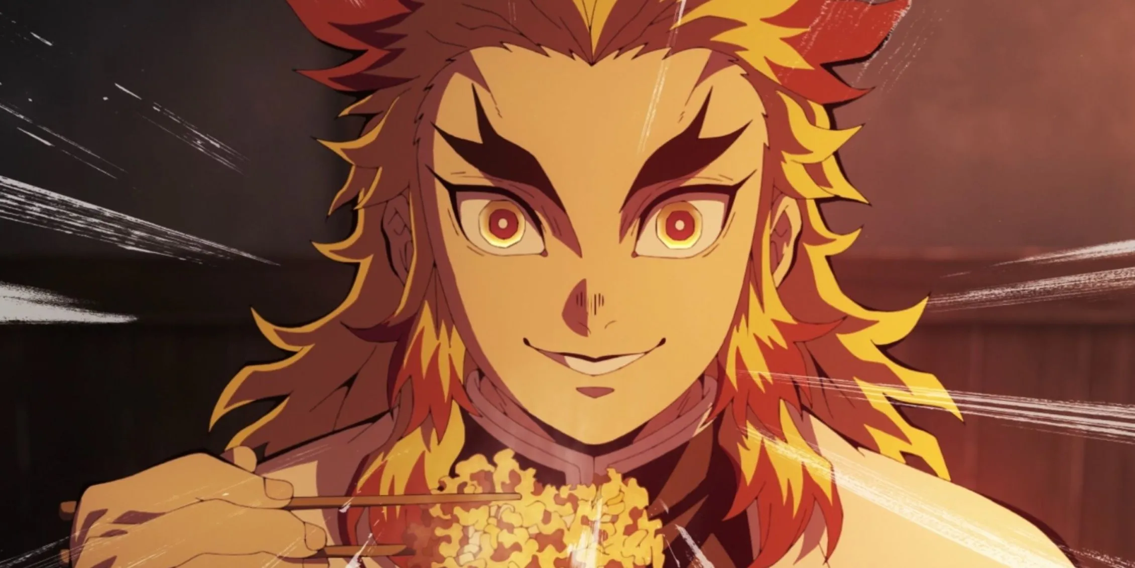 Kyojuro Rengoku ăn bento trên tàu, khoảnh khắc đời thường ấm áp của một Hashira