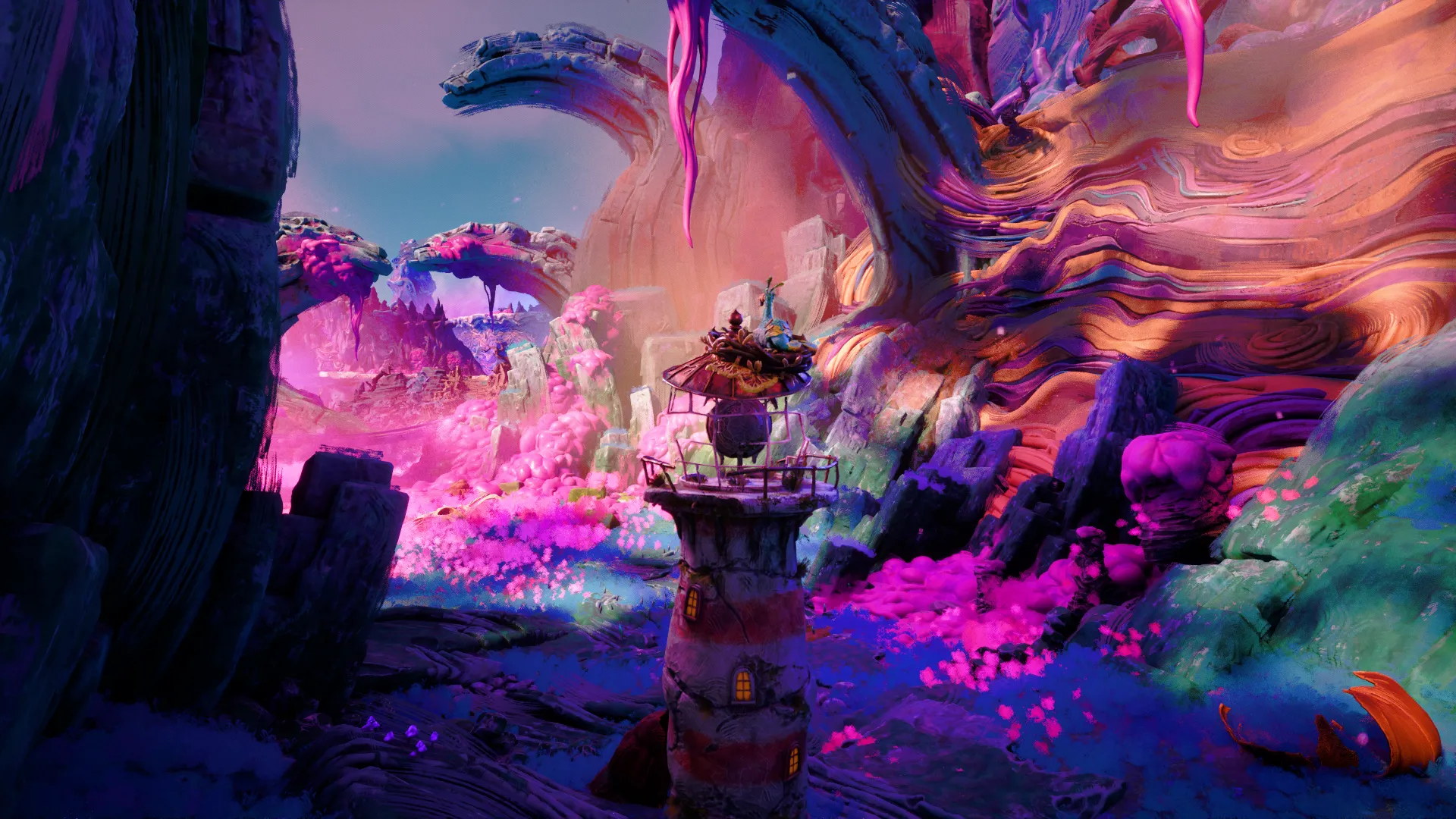 Lighthouse nghệ thuật của Keeper với phong cách cọ vẽ và màu sắc đậm