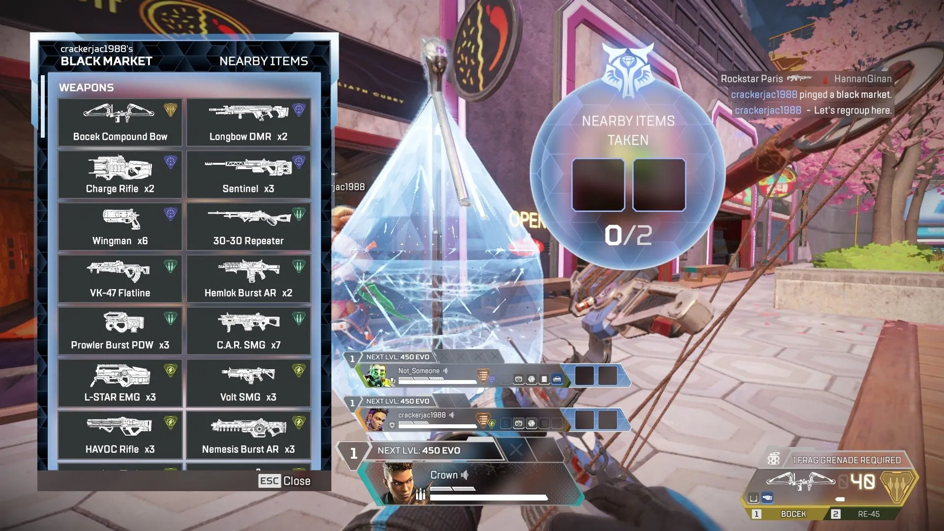 Loba dùng Black Market Boutique để loot trang bị nhanh cho cả đội trong Apex Legends