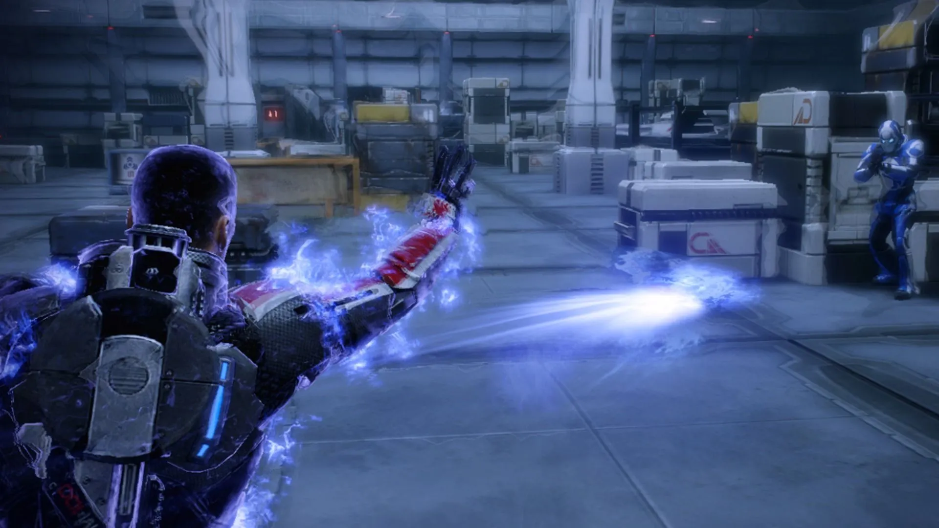 Mass Effect 2 - hình minh họa sức mạnh và chiến đấu của đội trong không gian