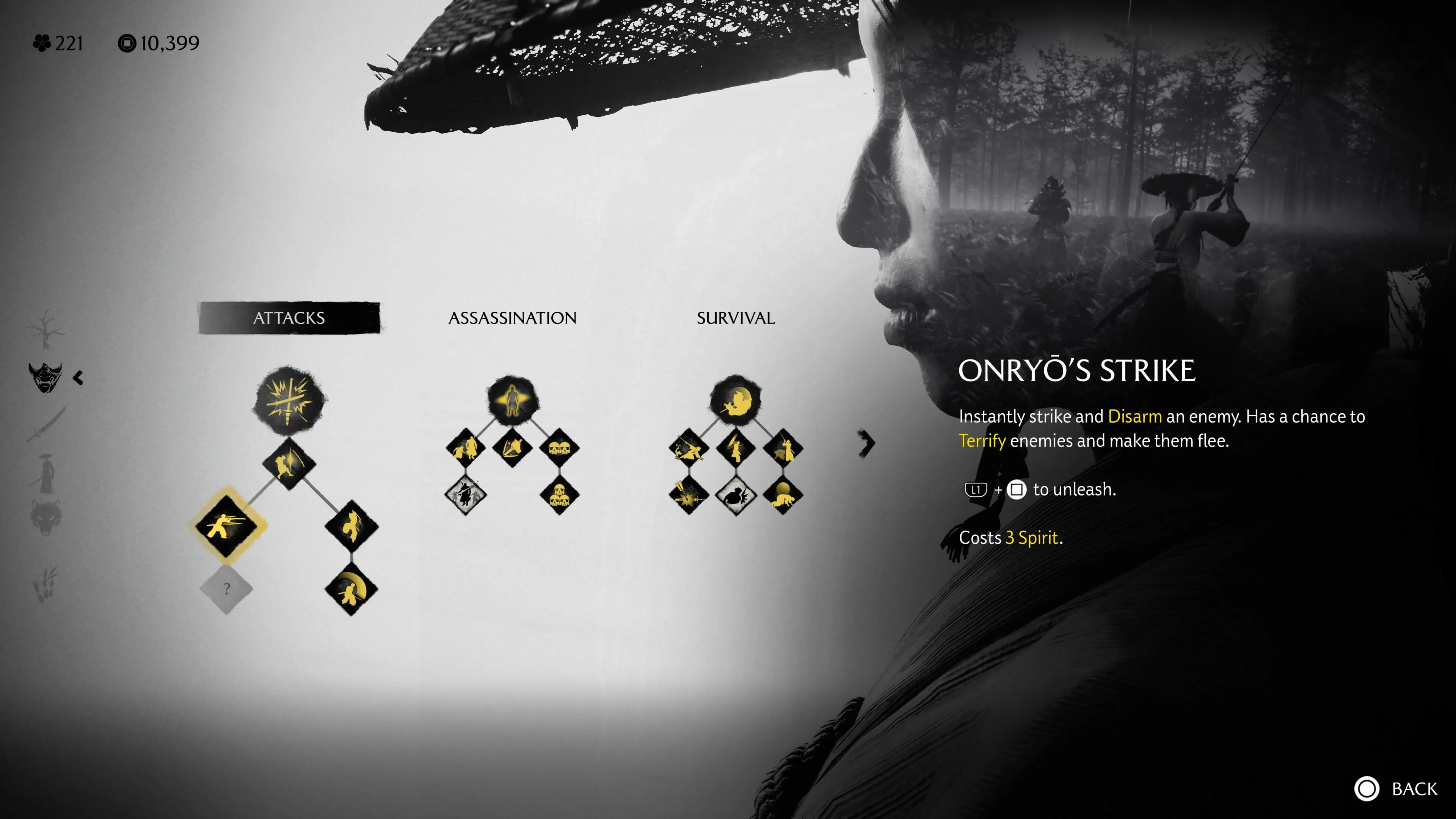 Onryo's Strike - kỹ thuật Onryo gây hoảng sợ trong Ghost of Yotei