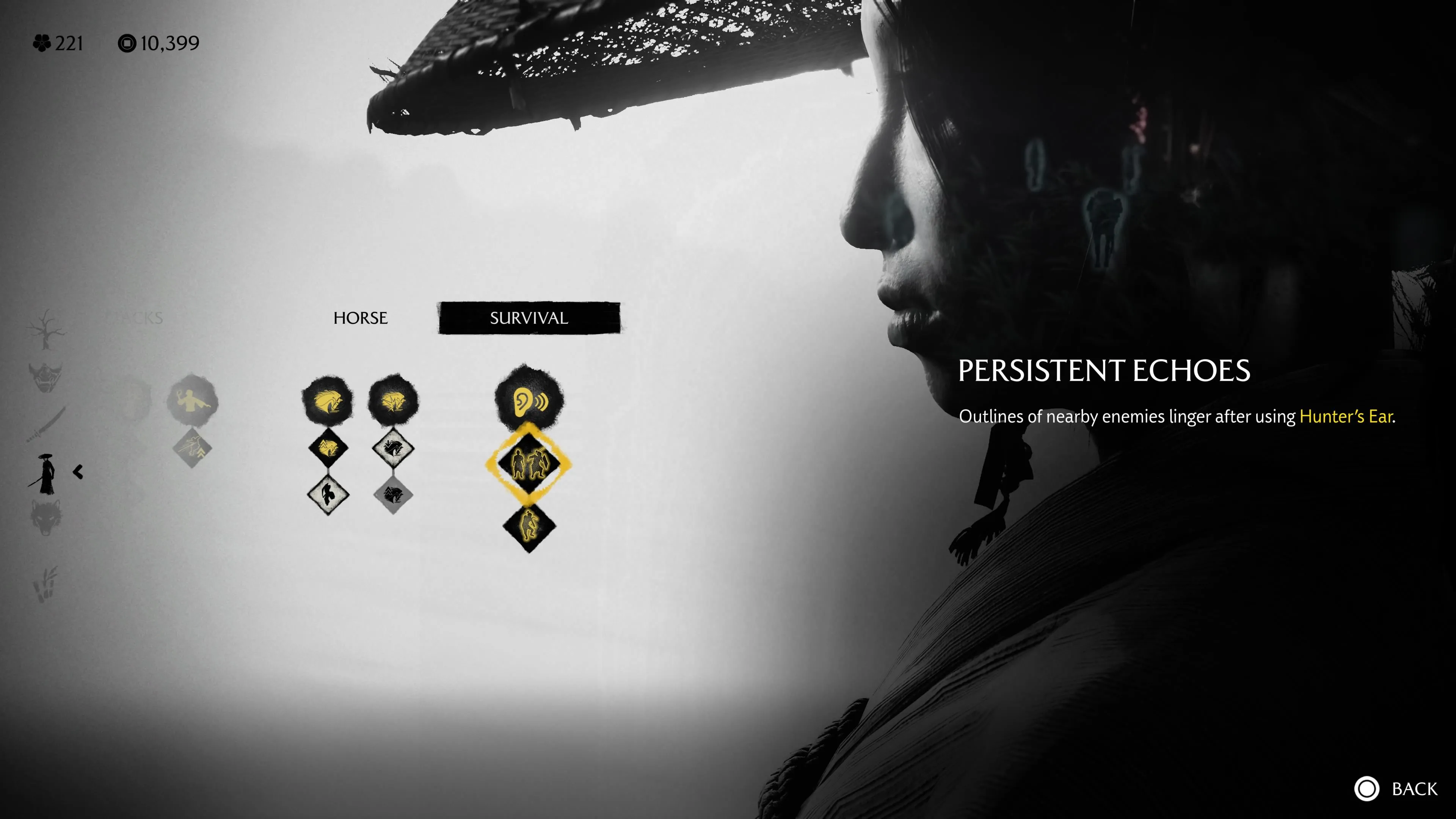 Persistent Echoes - giữ viền kẻ địch sau khi quét trong Ghost of Yotei