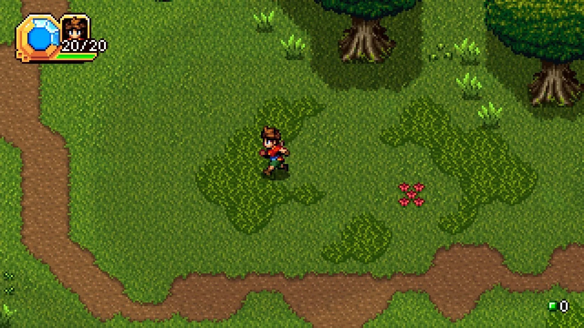 Rio chạy trong làng Yurill, phong cách 16-bit và màu sắc sống động