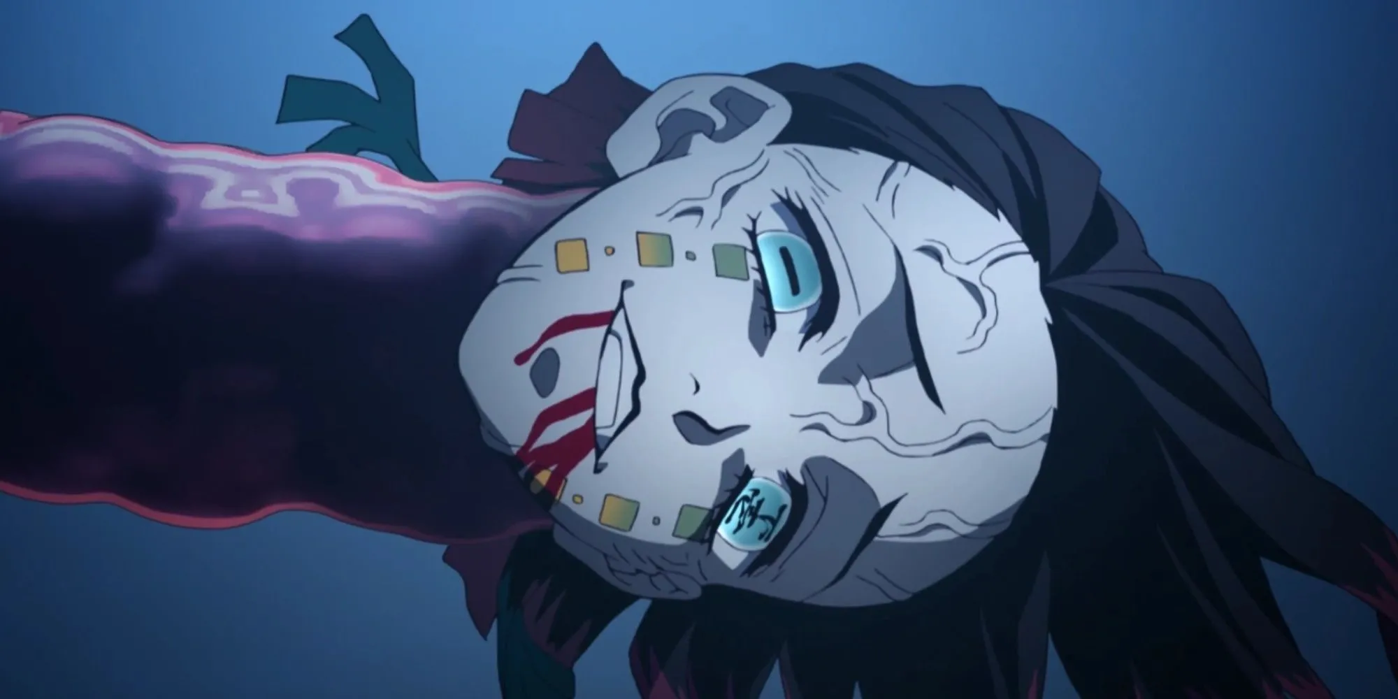 Tanjiro chần chừ trước Enmu trên đoàn tàu Mugen Train