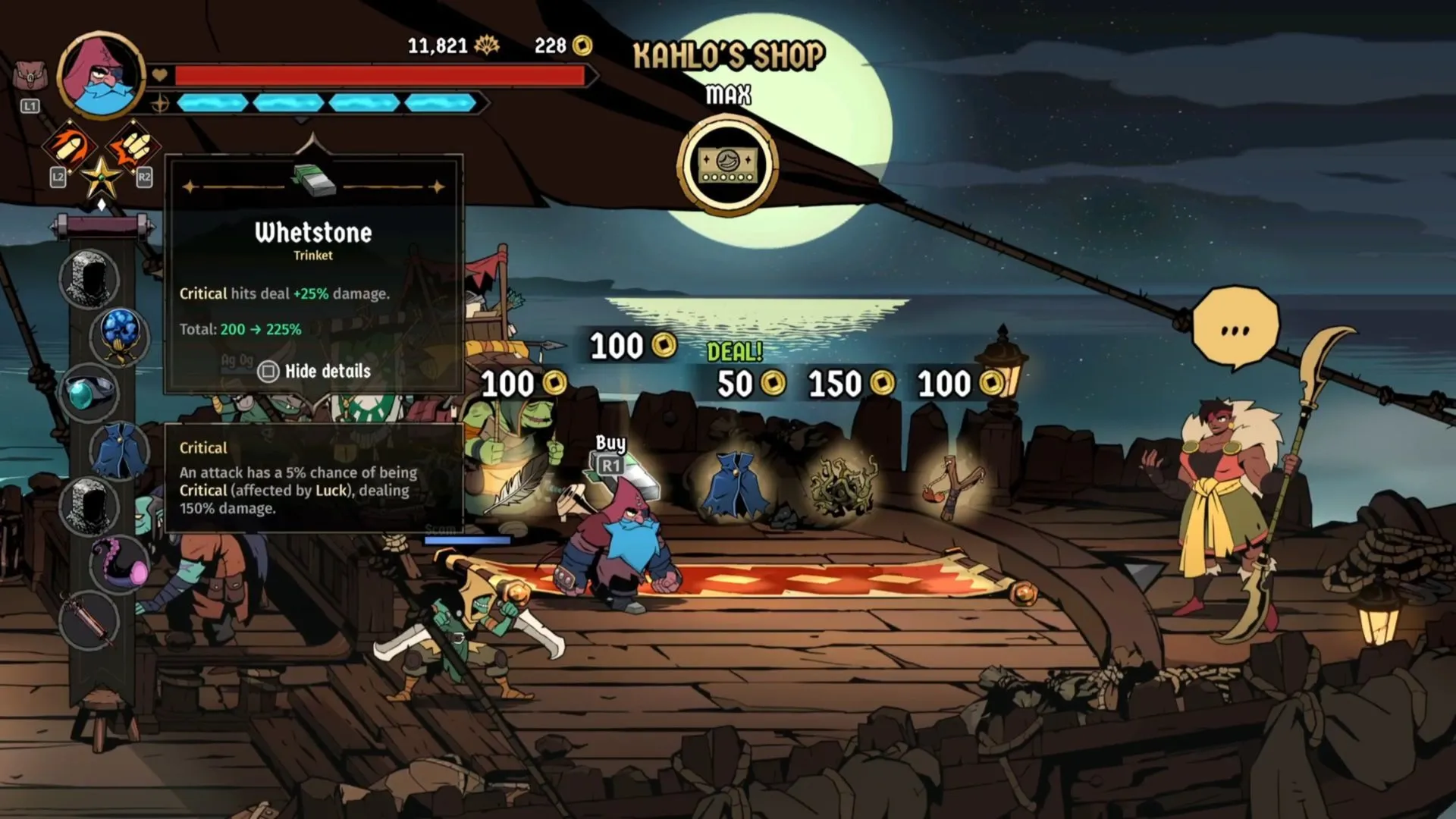 Trinkets phù hợp cho Karl: tăng Punish, giảm sát thương và Crit