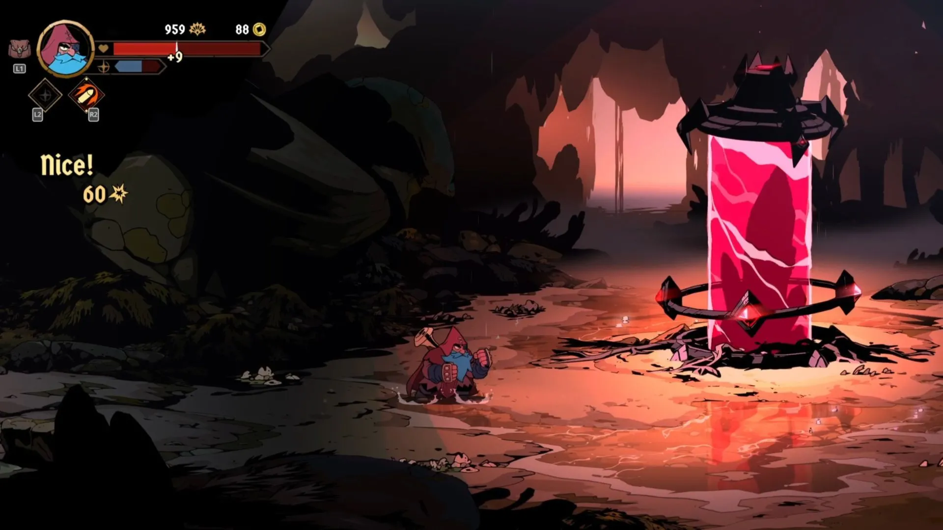 Vị trí Ritual of Water ở Wild Coast, phá tinh thể đỏ để mở khóa