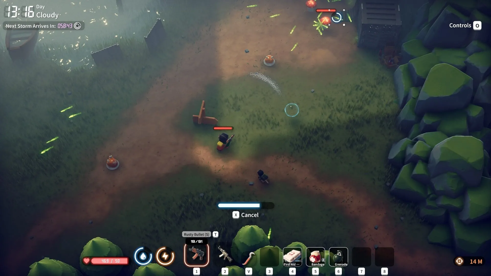 Vịt và trang bị trong Escape From Duckov: nhân vật vịt mặc trang phục chiến thuật và súng