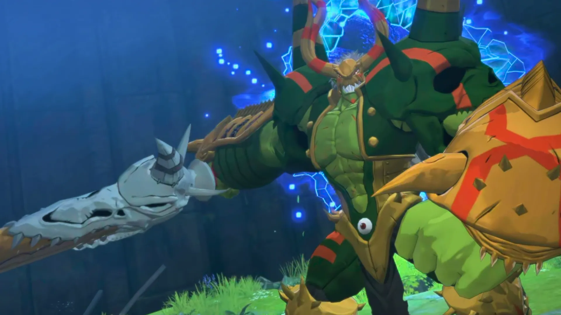 Vùng Iliad với phong cách màu sắc và thiết kế Digimon đặc trưng